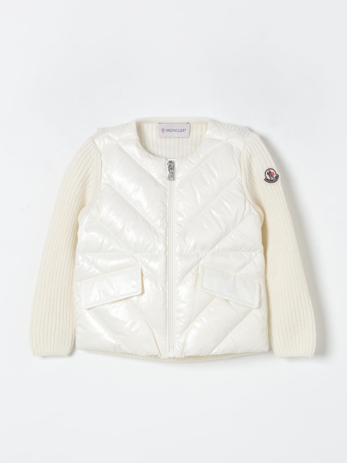 MONCLER 外套: 外套 儿童 Moncler, 奶油黄 - Img 1