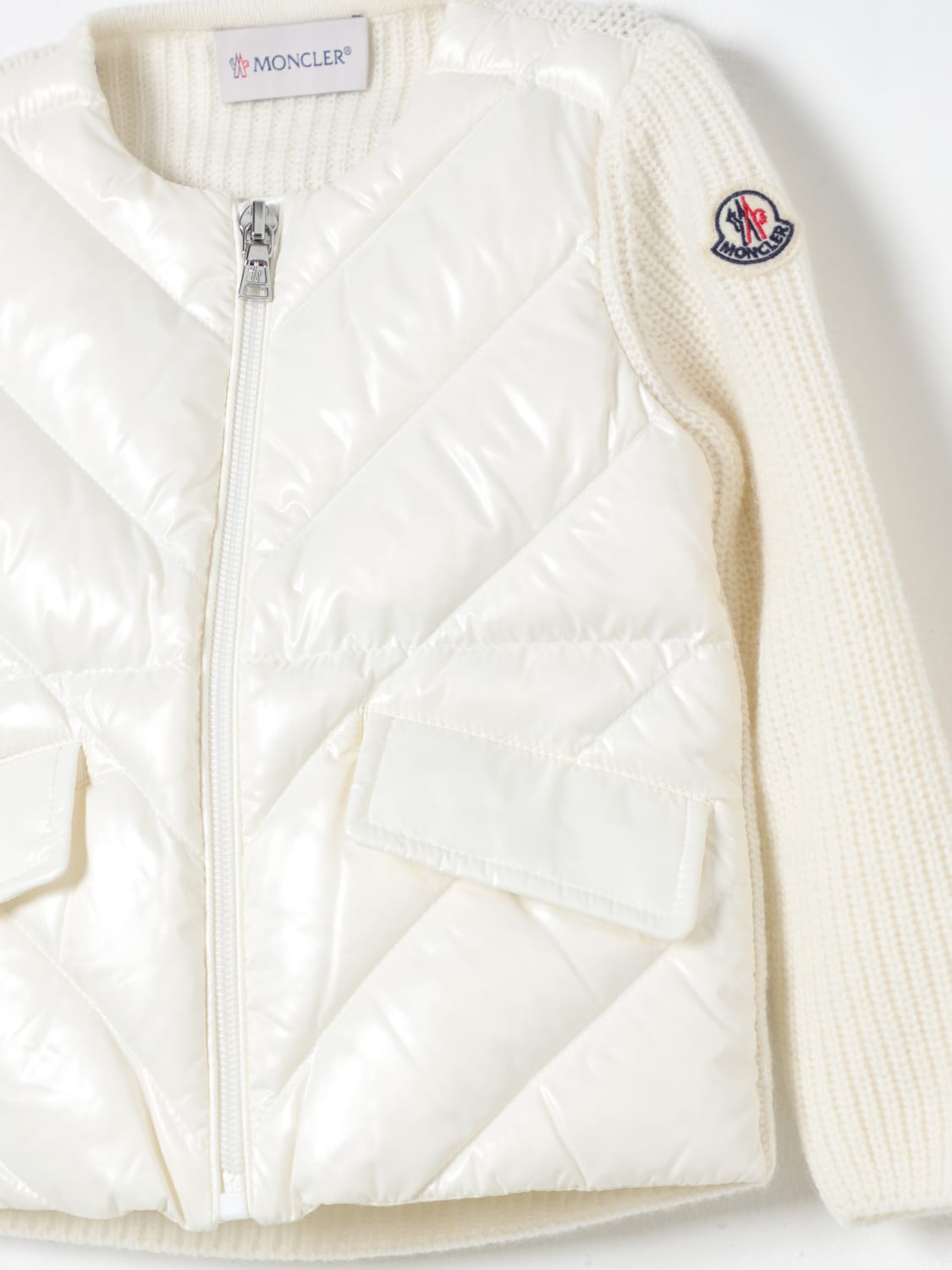 MONCLER 外套: 外套 儿童 Moncler, 奶油黄 - Img 3