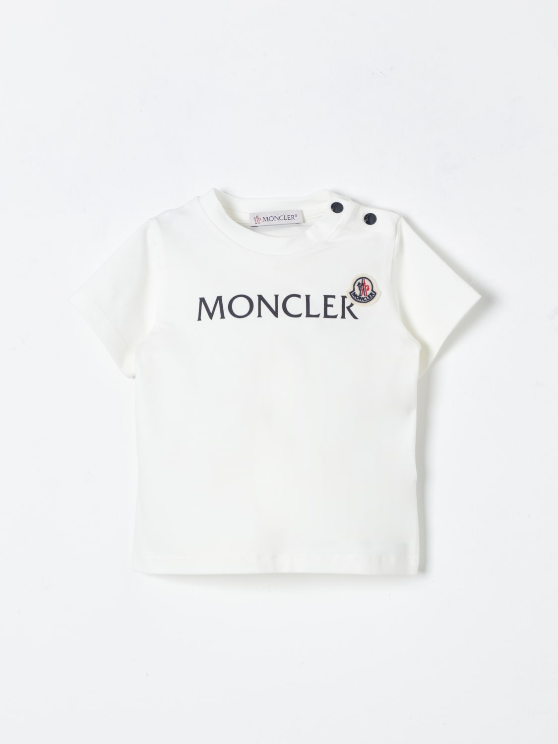 MONCLER T-SHIRT: T-shirt kids Moncler, White - Img 1