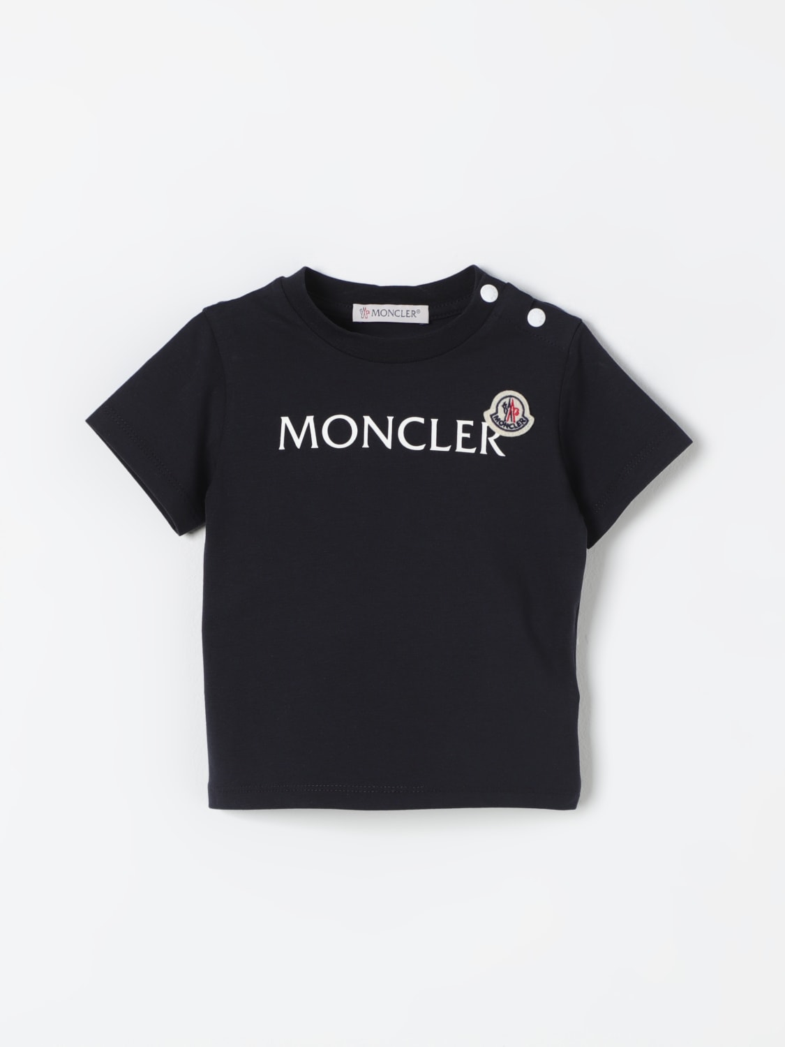 MONCLER 티셔츠: 티셔츠 남아 Moncler, 블루 - Img 1