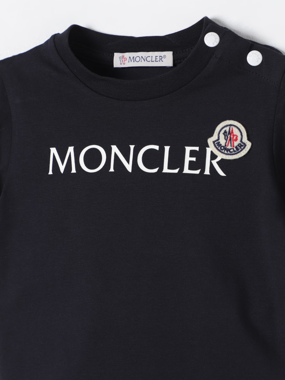 MONCLER 티셔츠: 티셔츠 남아 Moncler, 블루 - Img 3