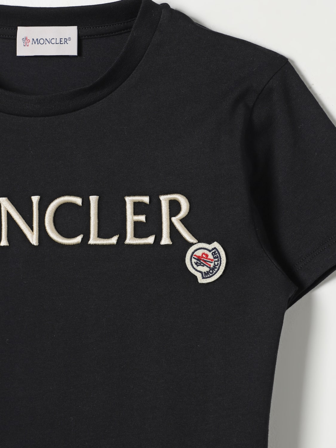 MONCLER T-SHIRT: T-shirt con logo Moncler, Nero - Img 3