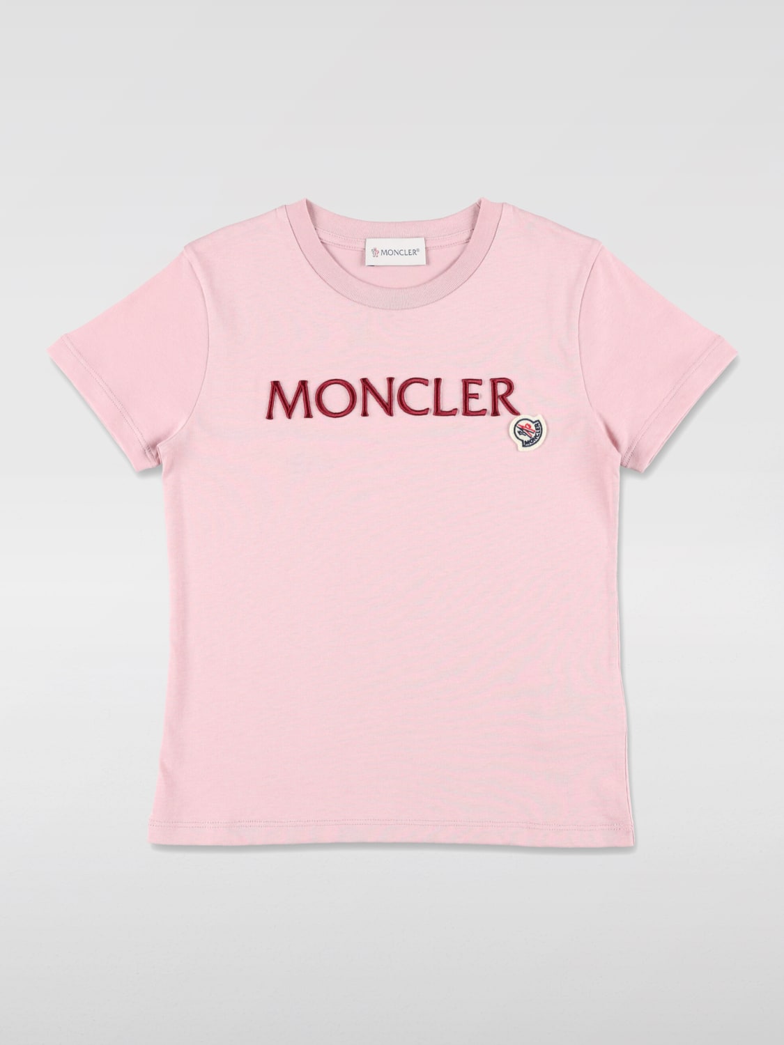 MONCLER 티셔츠: 티셔츠 남아 Moncler, 핑크 - Img 1