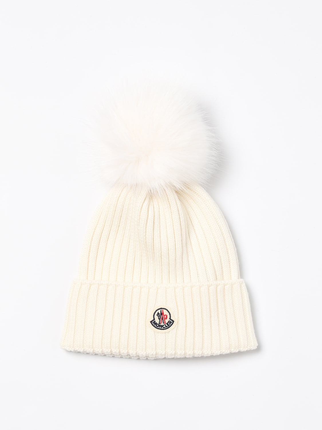 MONCLER GIRLS' HATS: Girls' hats kids Moncler, White - Img 1