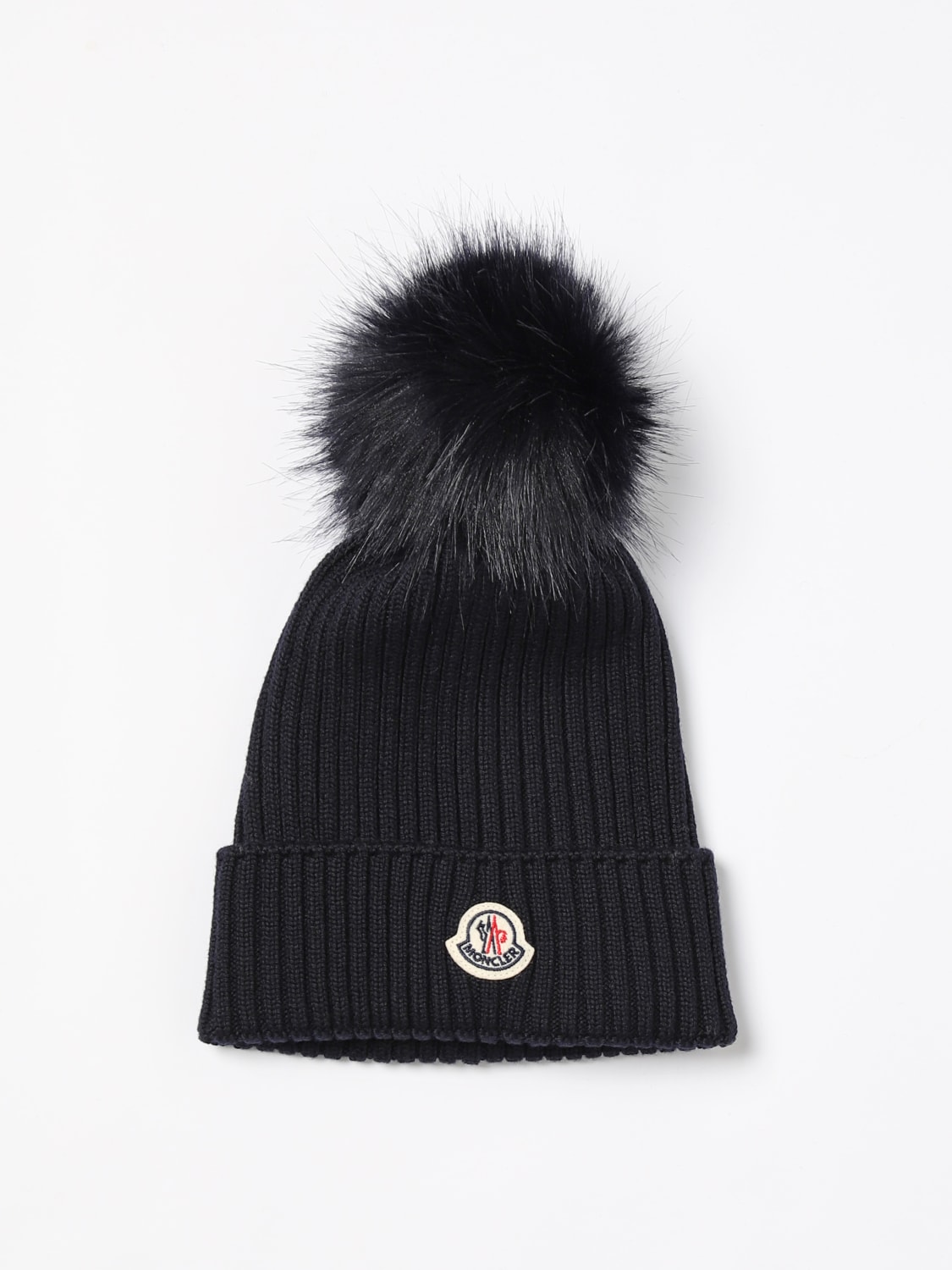 MONCLER GIRLS' HATS: Girls' hats kids Moncler, Blue - Img 1