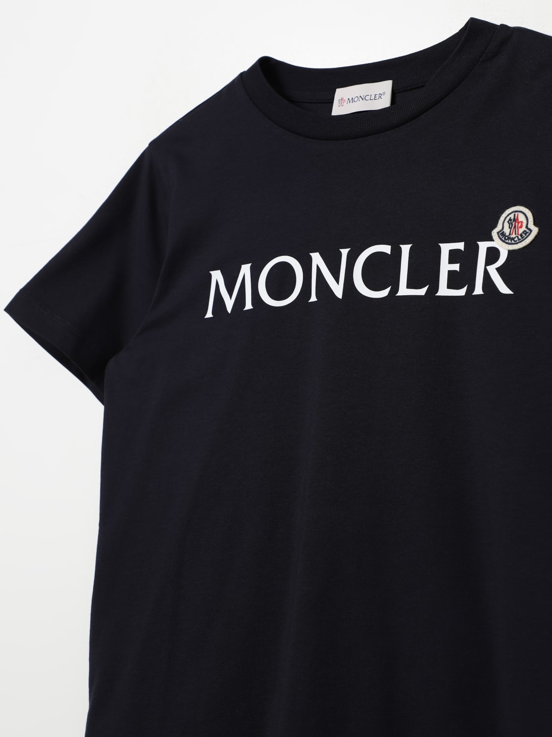 MONCLER 티셔츠: 티셔츠 남아 Moncler, 블루 - Img 3