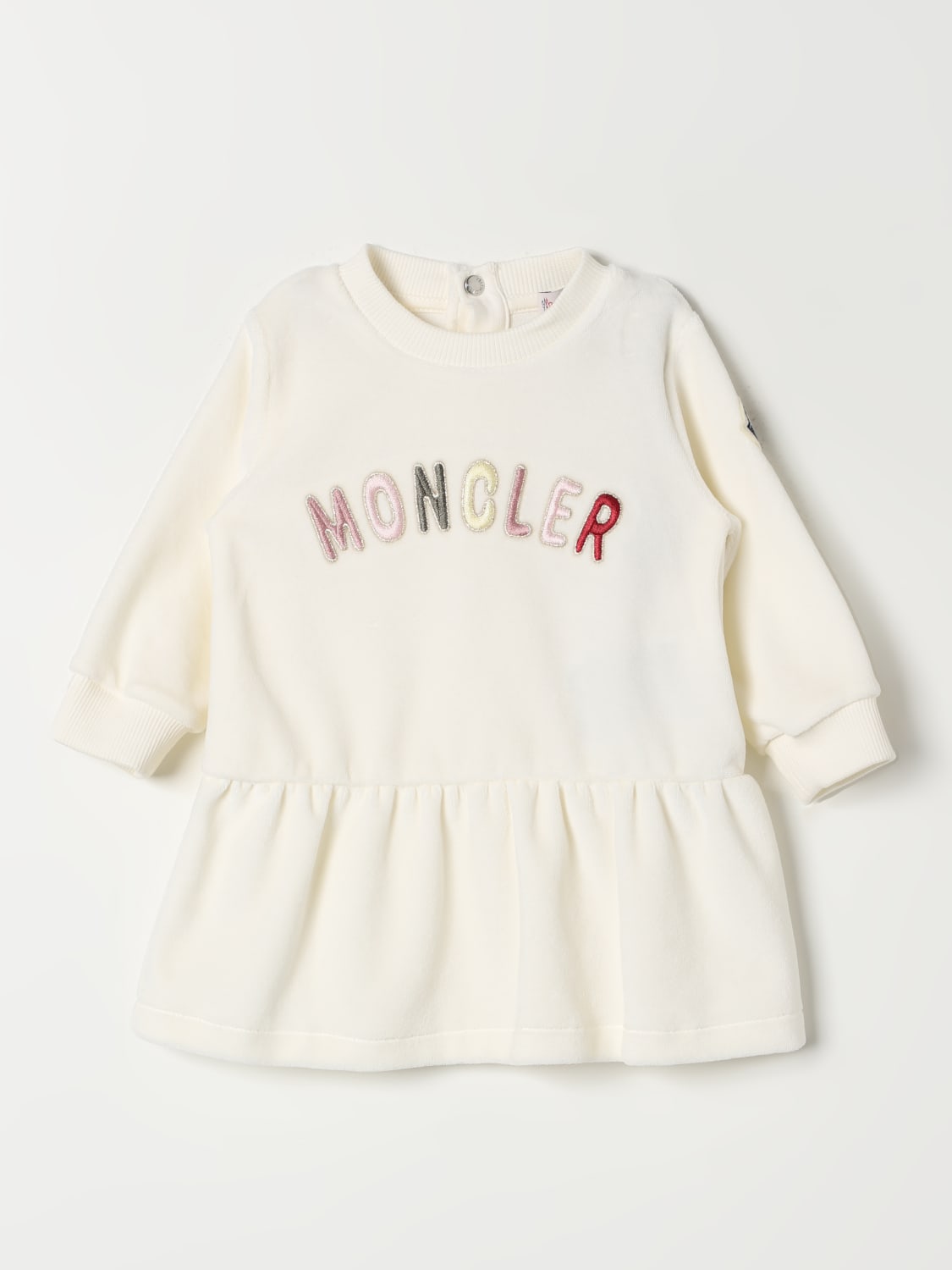 MONCLER ROMPER: Romper kids Moncler, Yellow Cream - Img 1