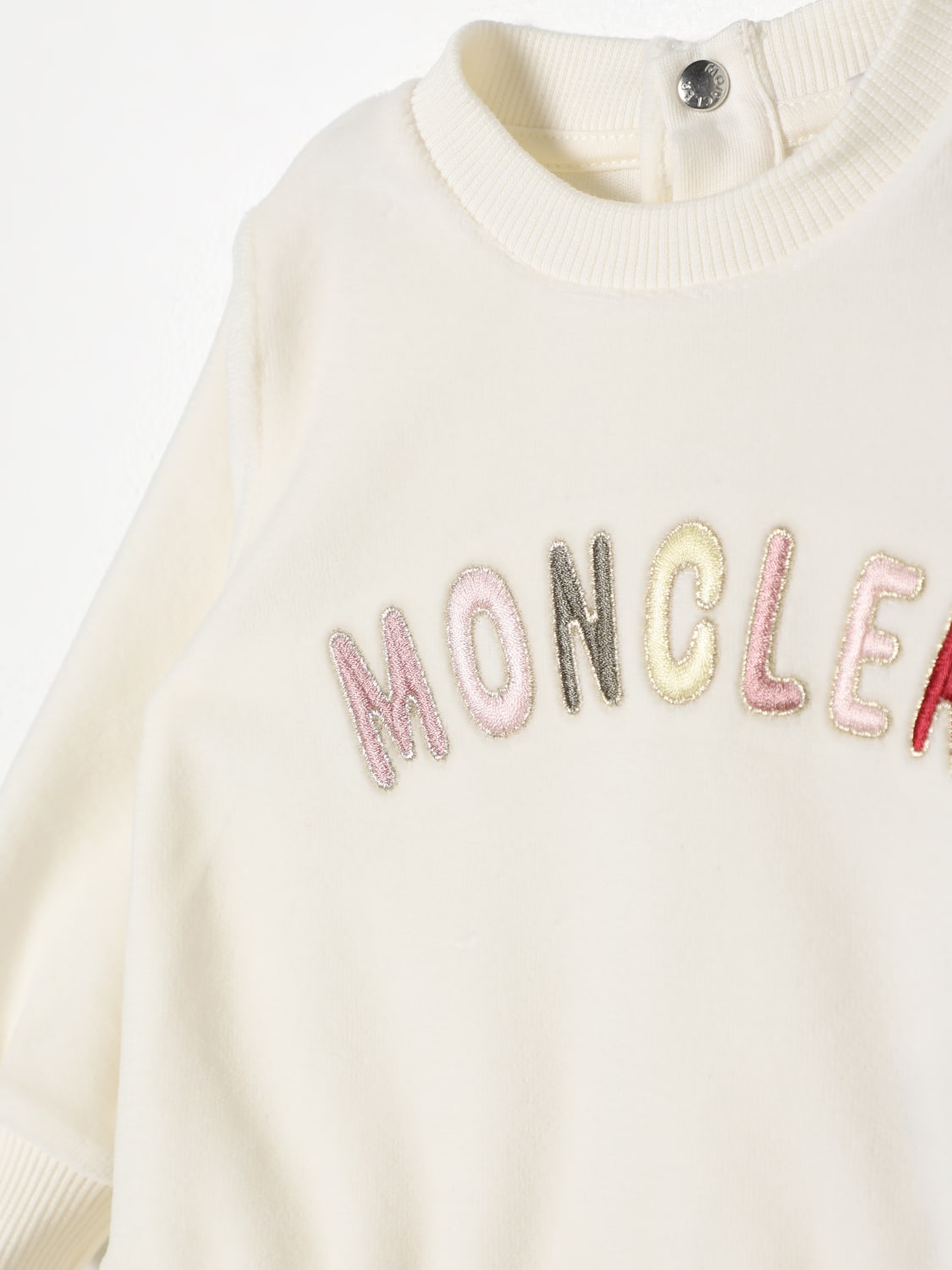 MONCLER ROMPER: Romper kids Moncler, Yellow Cream - Img 3