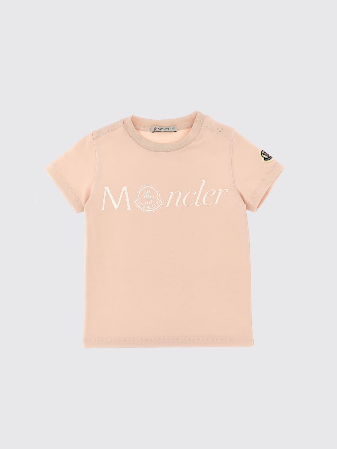 MONCLER T-SHIRT: T-shirt kinder Moncler, Pink - Img 1