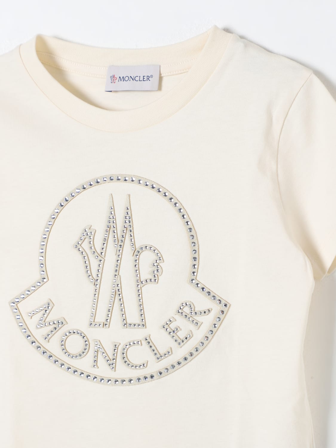 MONCLER T-SHIRT: T-shirt kids Moncler, Yellow Cream - Img 3