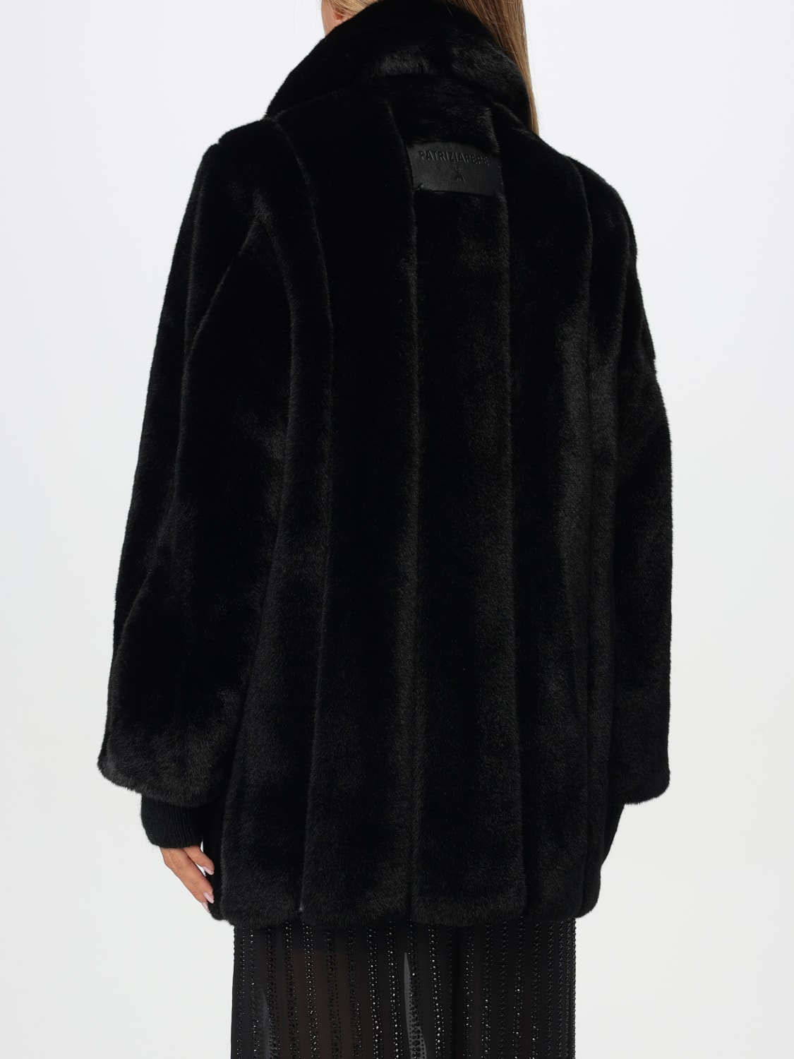 PATRIZIA PEPE JACKET: Coat woman Patrizia Pepe, Black - Img 2