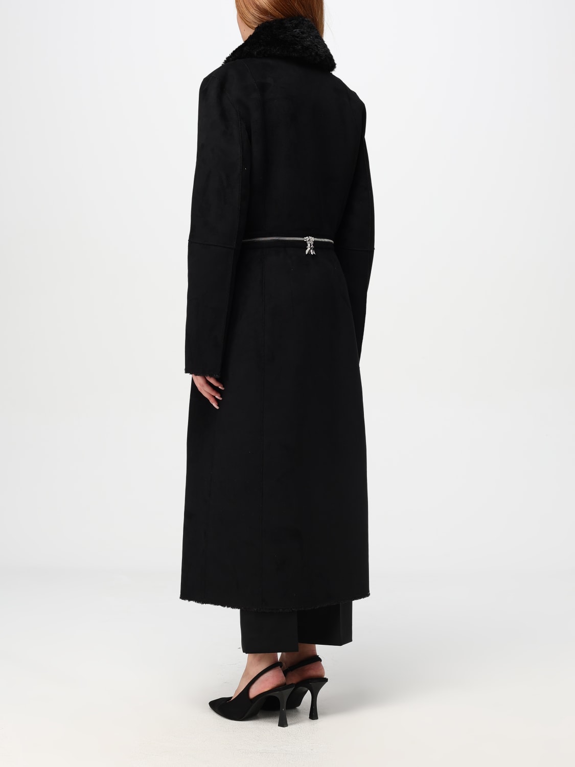 PATRIZIA PEPE COAT: Coat woman Patrizia Pepe, Black - Img 2