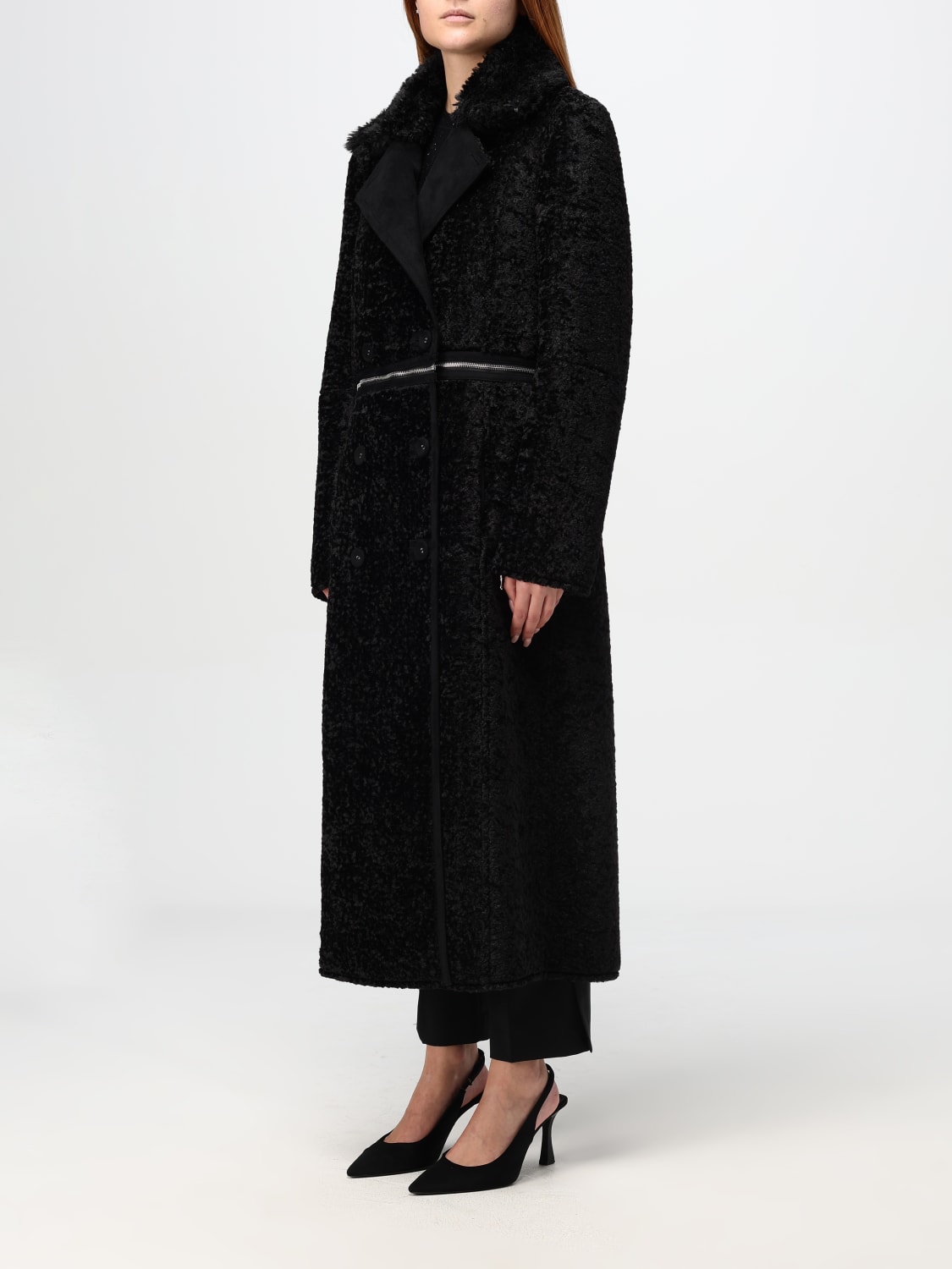 PATRIZIA PEPE COAT: Coat woman Patrizia Pepe, Black - Img 3