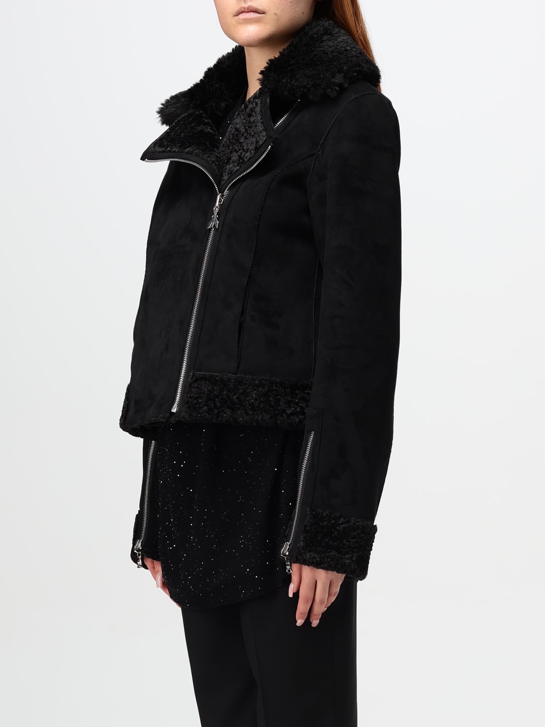 PATRIZIA PEPE JACKET: Coat woman Patrizia Pepe, Black - Img 3