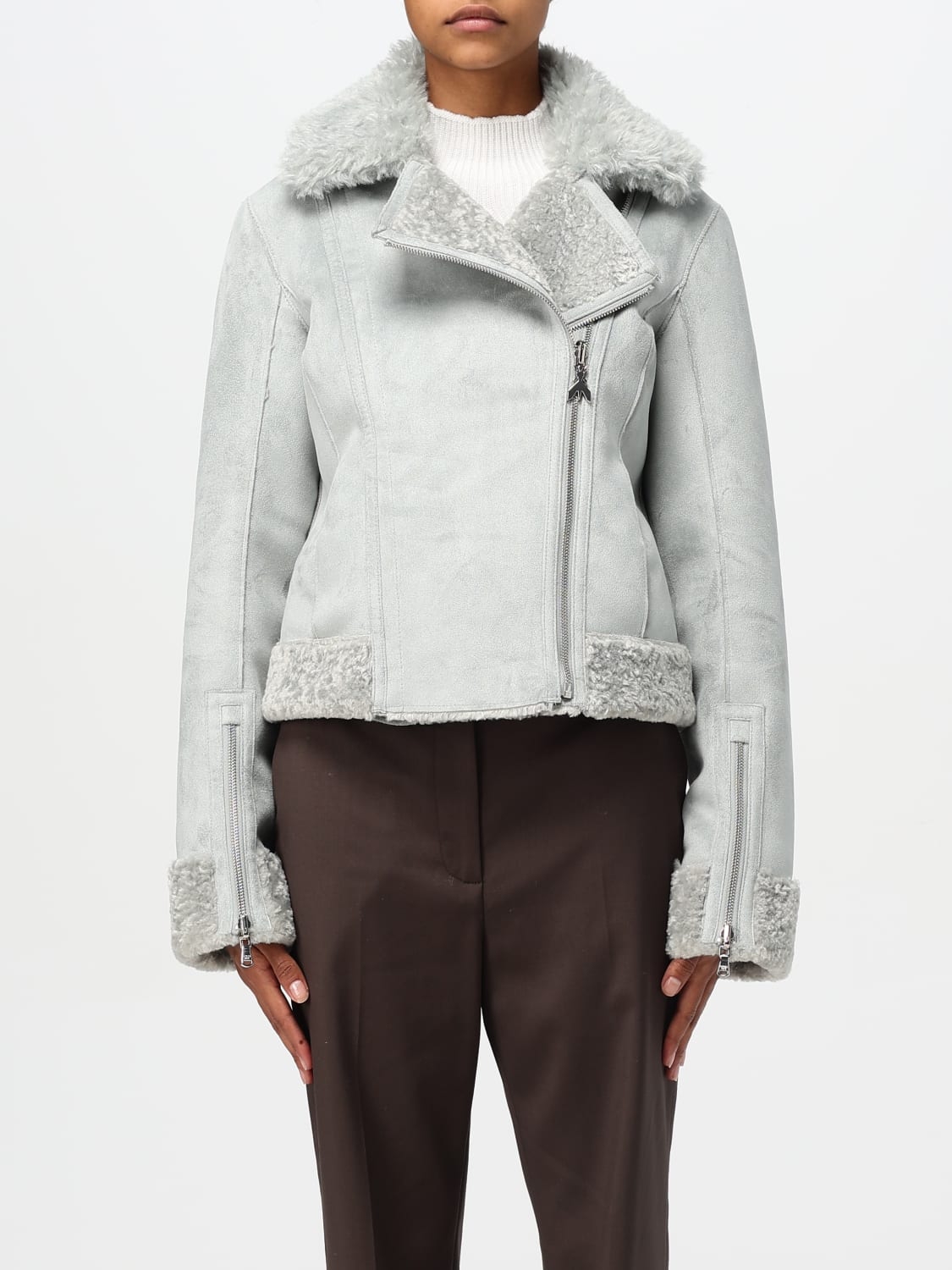 PATRIZIA PEPE JACKET: Coat woman Patrizia Pepe, Ice - Img 1