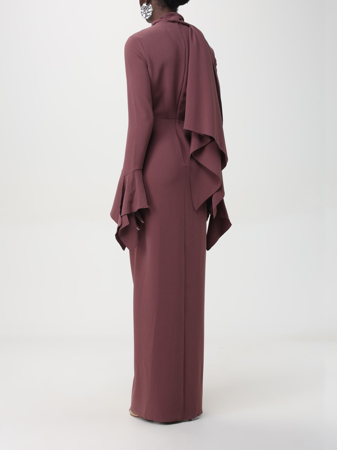 ワンピース SOLACE LONDON Woman Dress Brown OS36035 MOCHA solace-london.jpg