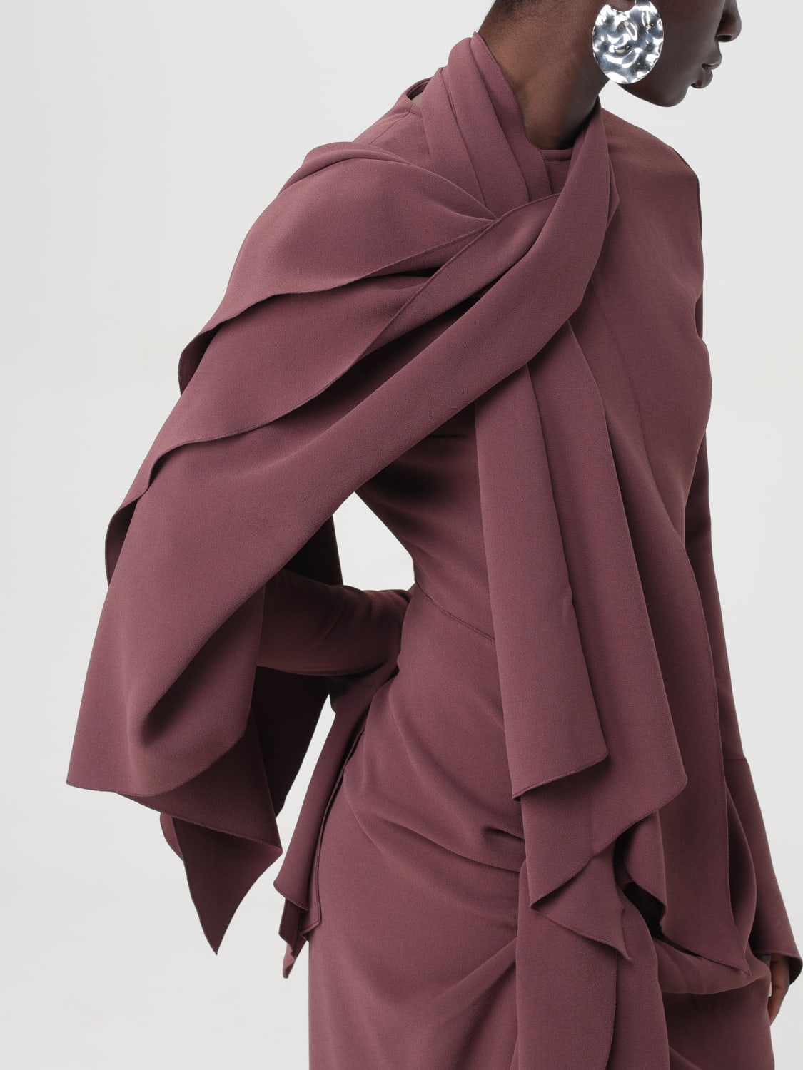 ワンピース SOLACE LONDON Woman Dress Brown OS36035 MOCHA solace-london.jpg