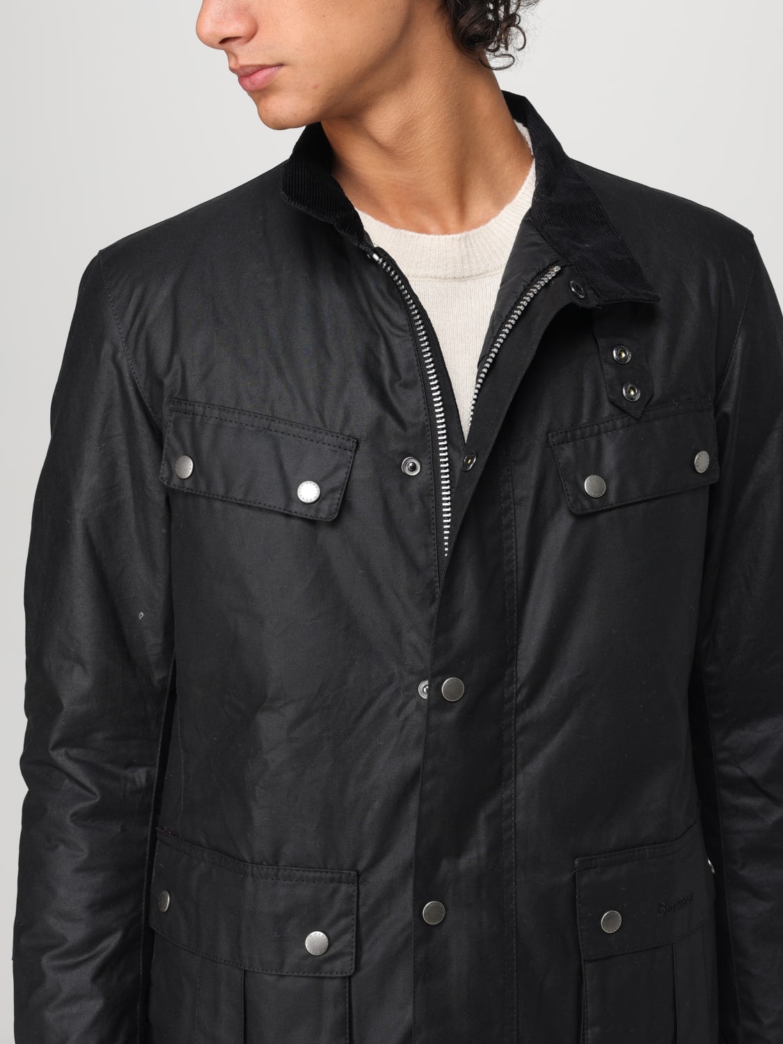 BARBOUR 外套: 外套 男士 Barbour, 黑色 - Img 4