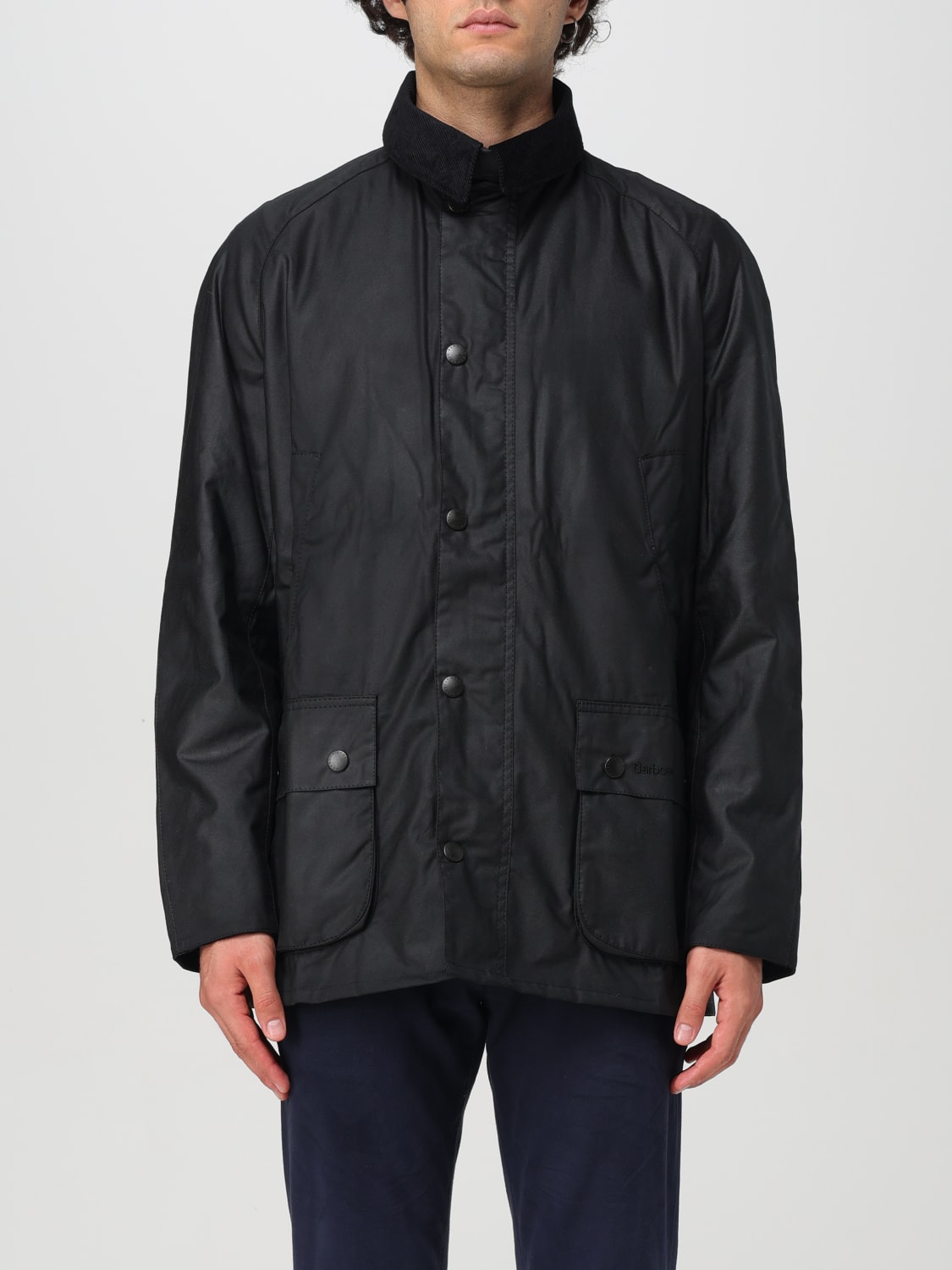 Black shops men barbour jacket