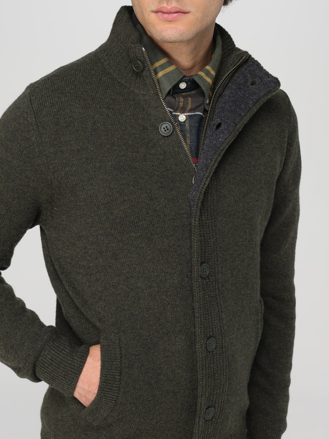 BARBOUR CARDIGAN: Sweater men Barbour, Green - Img 4