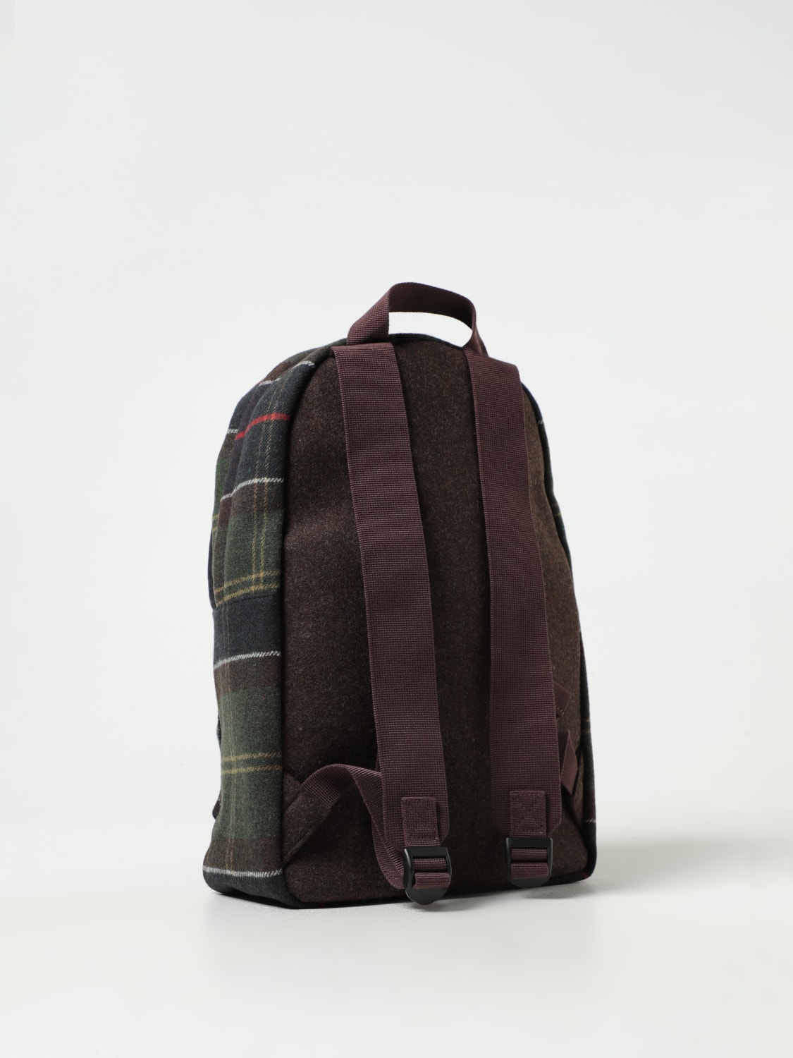 BARBOUR ZAINO: Zaino Barbour in misto lana tartan , Verde - Img 2