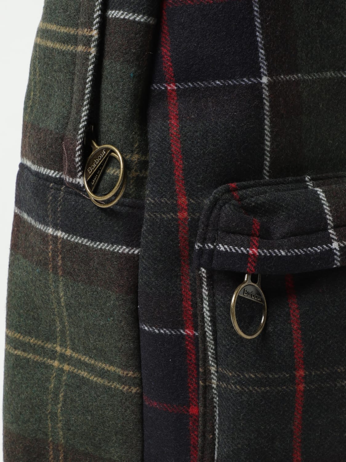 BARBOUR ZAINO: Zaino Barbour in misto lana tartan , Verde - Img 3