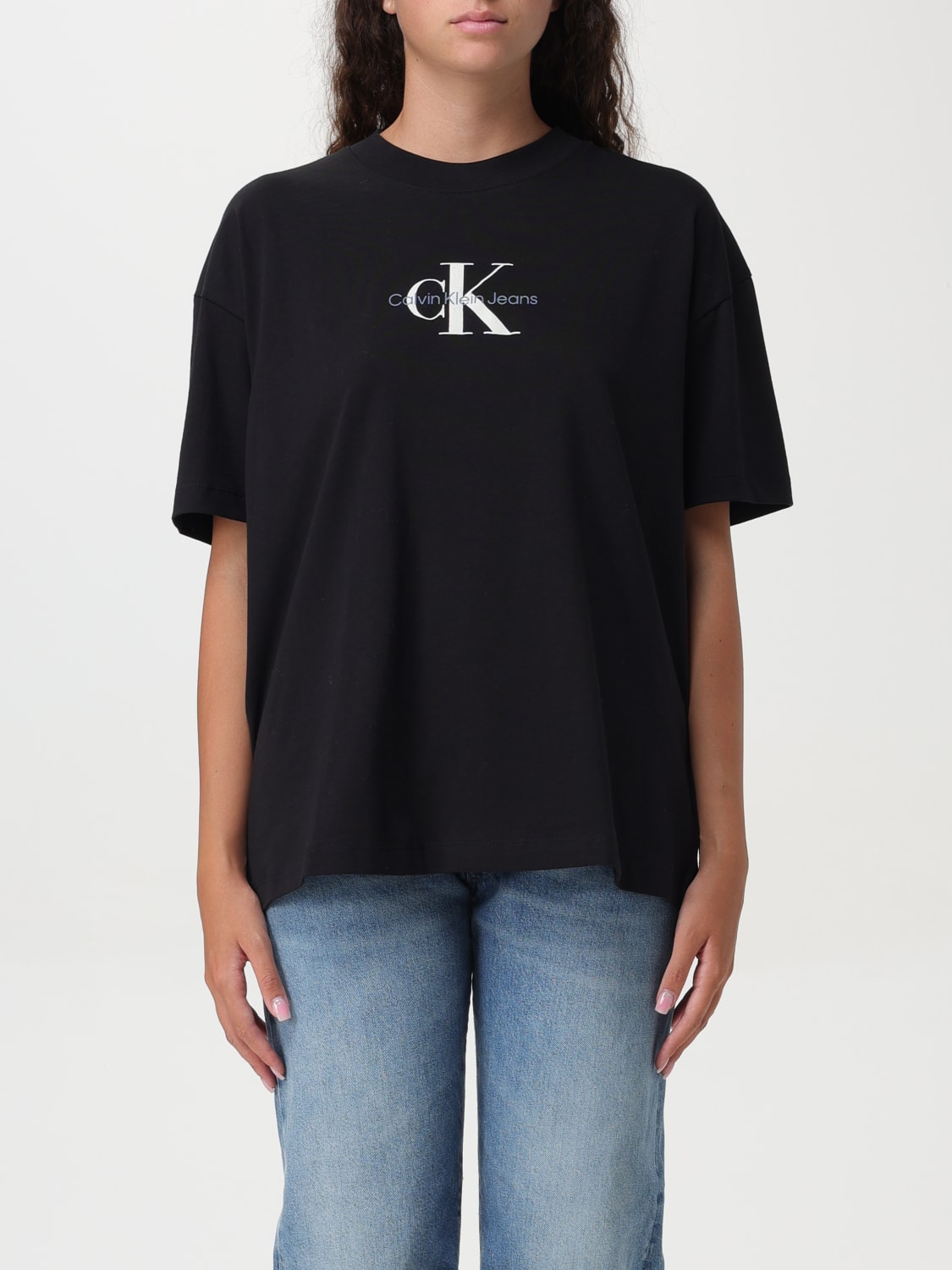 CALVIN KLEIN JEANS T-SHIRT: T-shirt woman Calvin Klein Jeans, Black - Img 1