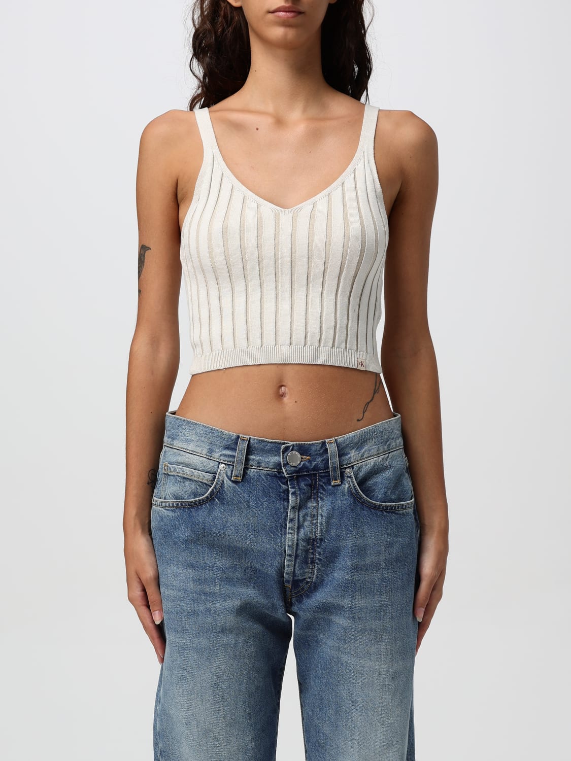 Giglio Top Calvin Klein Jeans in cotone stretch