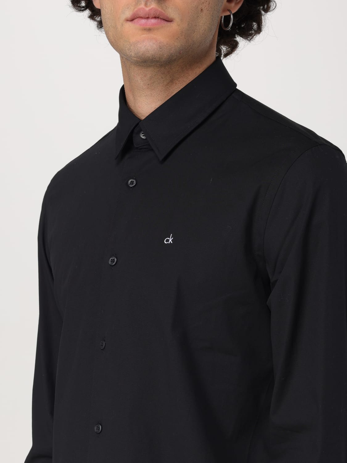 CALVIN KLEIN CAMICIA: Camicia Calvin Klein in cotone stretch , Nero - Img 3