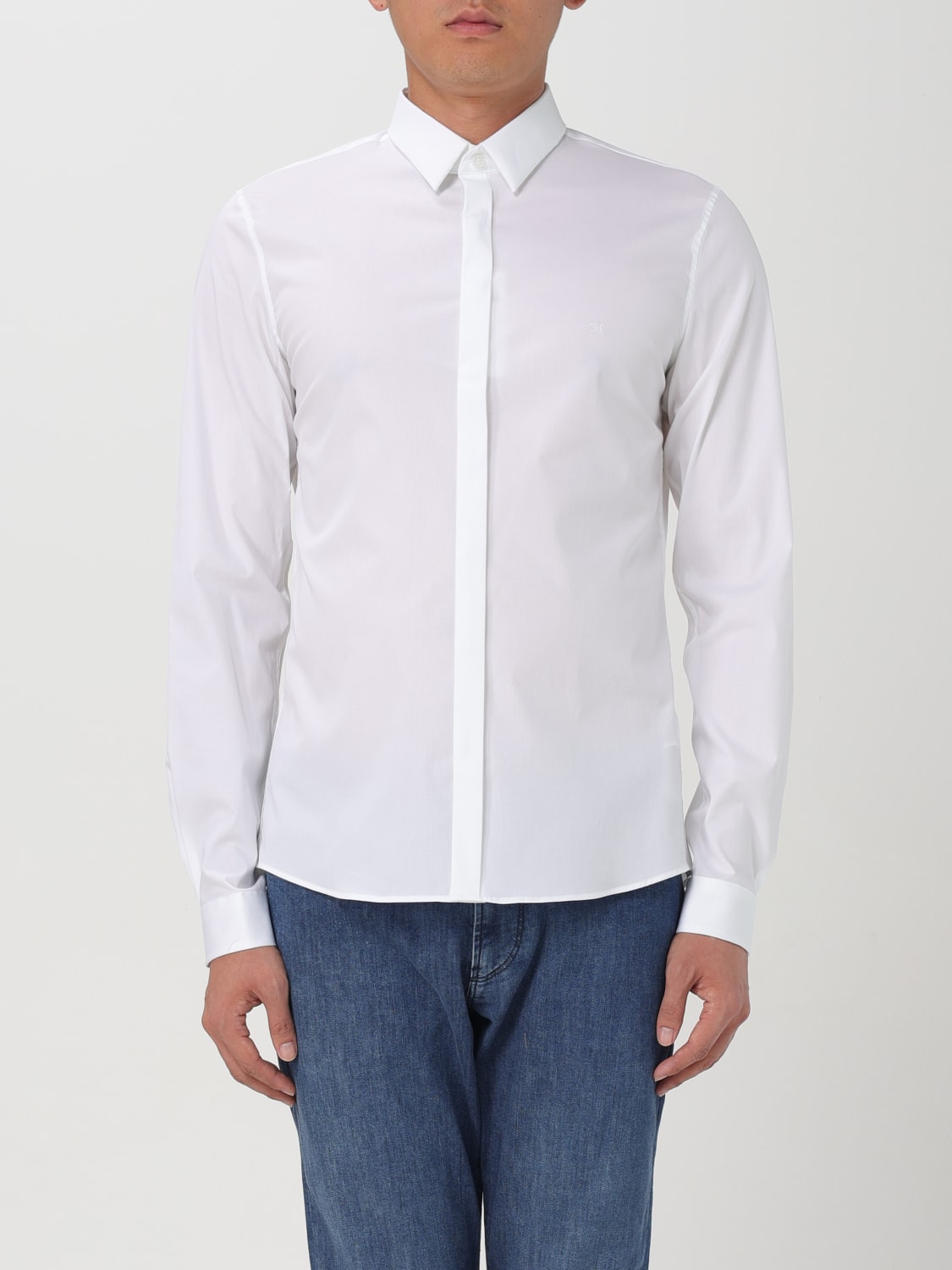 Giglio Camicia Calvin Klein in cotone stretch