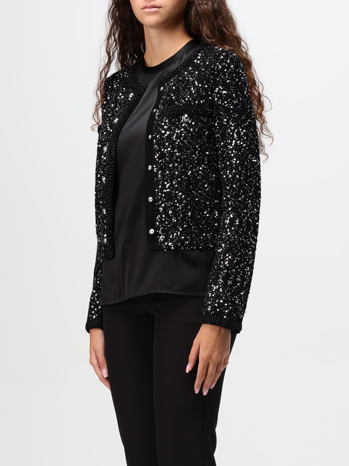 MICHAEL MICHAEL KORS Blazer woman Michael Kors Silver Michael Michael Kors jacket MF460Z6F5L online at GIGLIO.COM