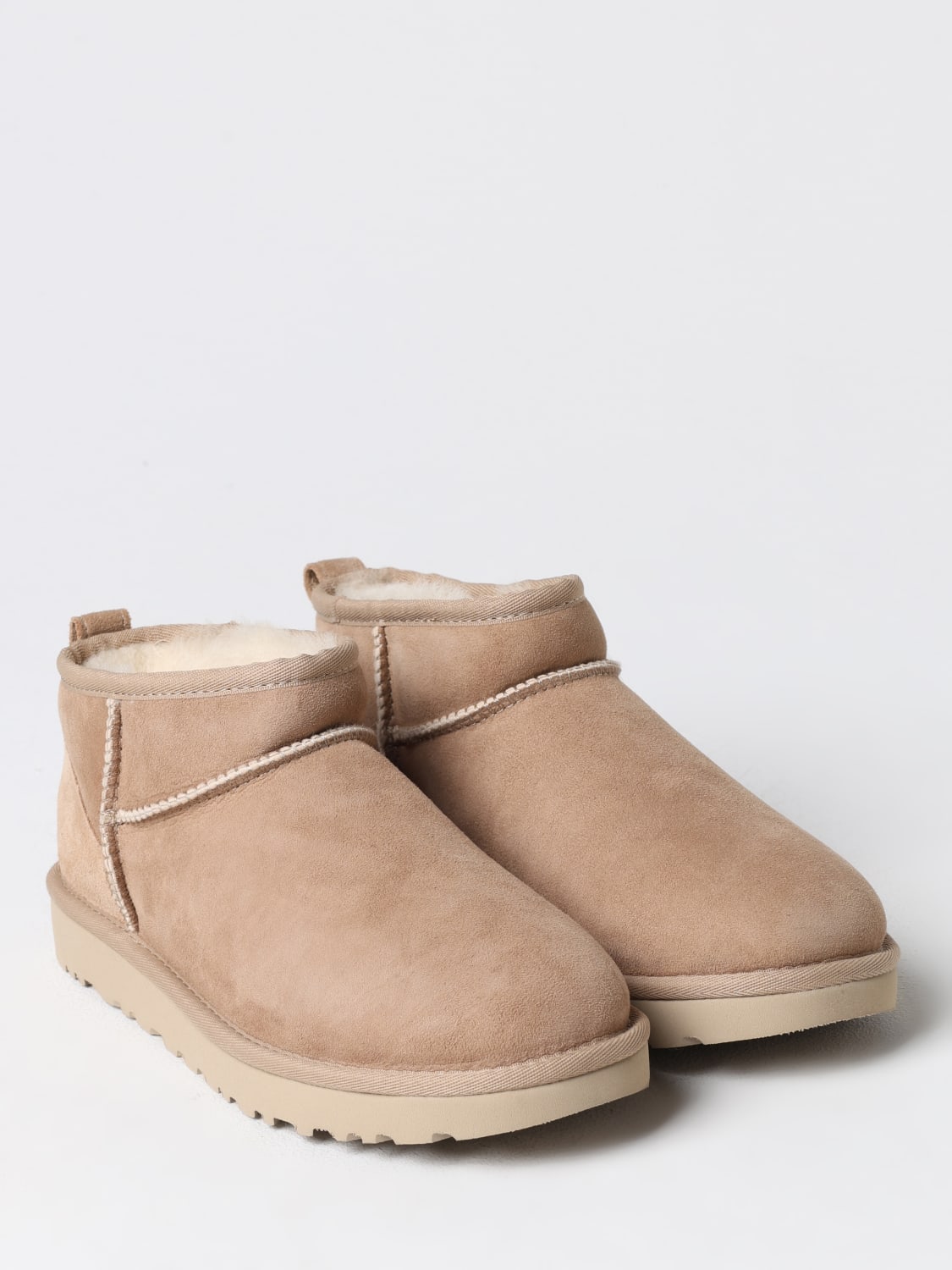 UGG FLAT ANKLE BOOTS: Shoes woman UGG, Beige - Img 2