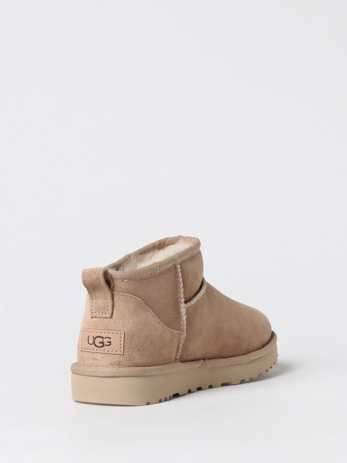 UGG FLAT ANKLE BOOTS: Shoes woman UGG, Beige - Img 3