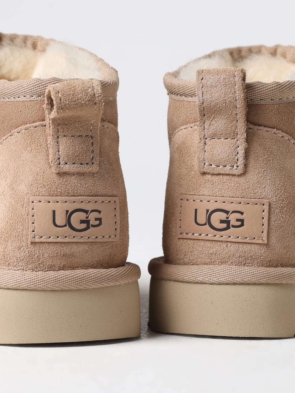 UGG FLAT ANKLE BOOTS: Shoes woman UGG, Beige - Img 4