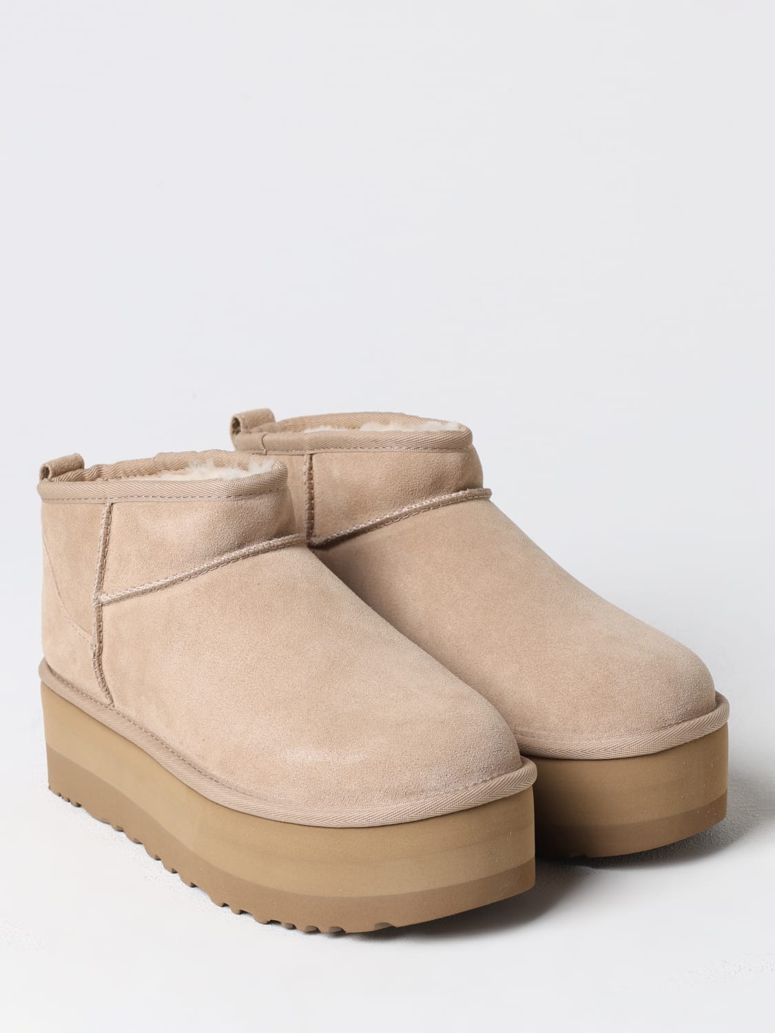 UGG FLAT ANKLE BOOTS: Shoes woman UGG, Beige - Img 2