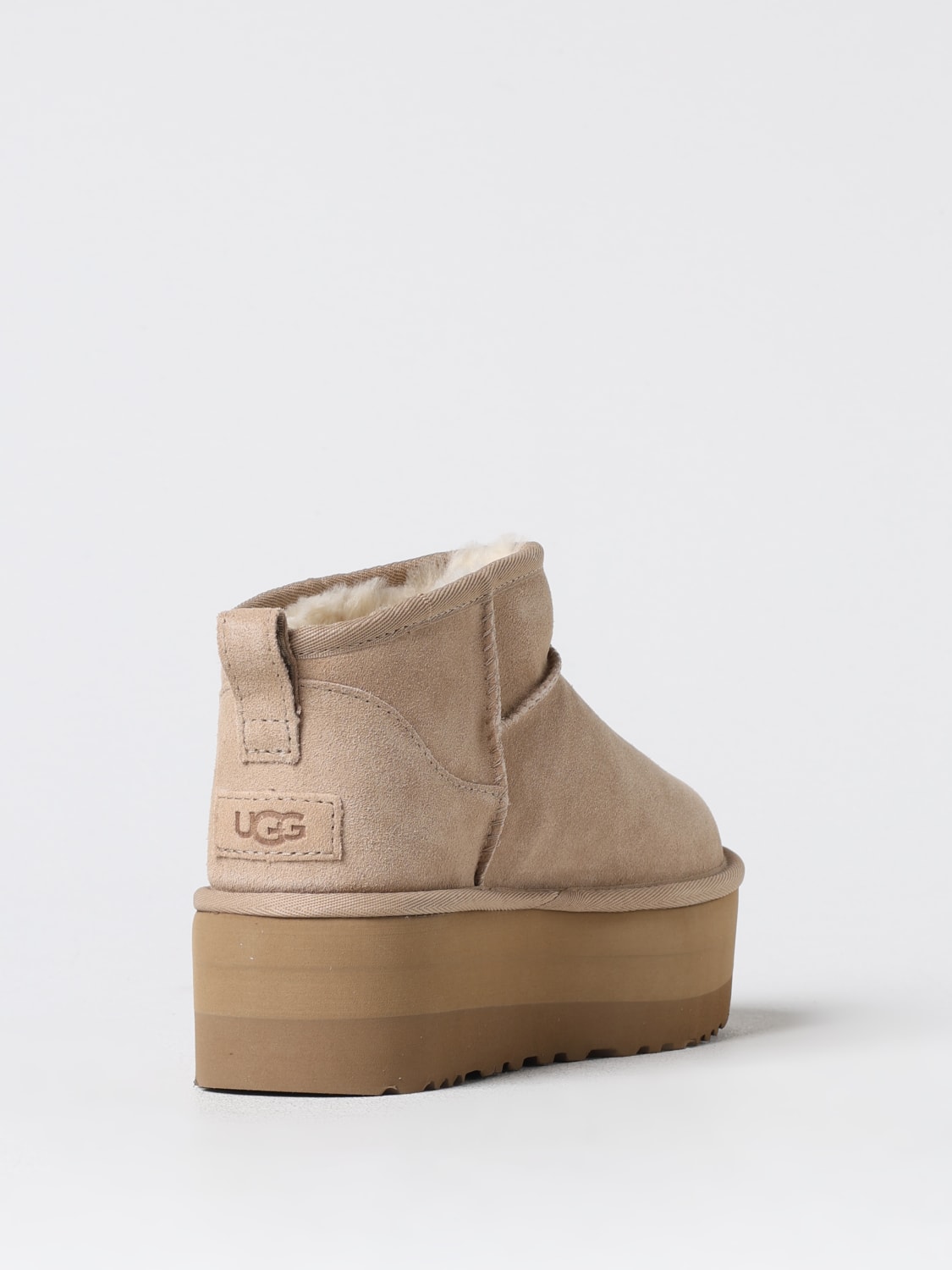 UGG FLAT ANKLE BOOTS: Shoes woman UGG, Beige - Img 3