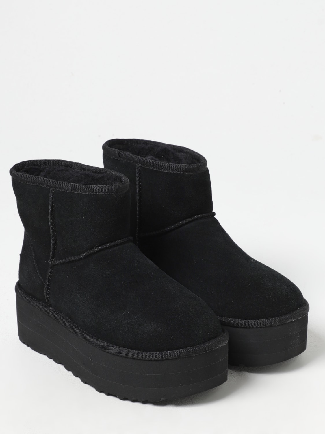 UGG FLAT ANKLE BOOTS: Shoes woman UGG, Black - Img 2