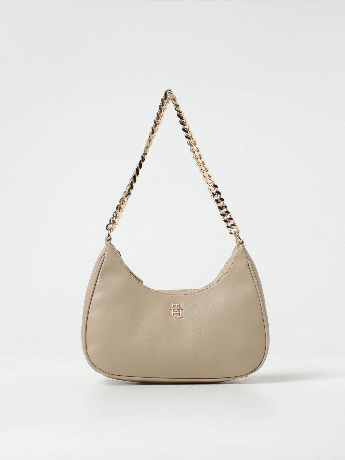 TOMMY HILFIGER SHOULDER BAG: Shoulder bag woman Tommy Hilfiger, Beige - Img 1