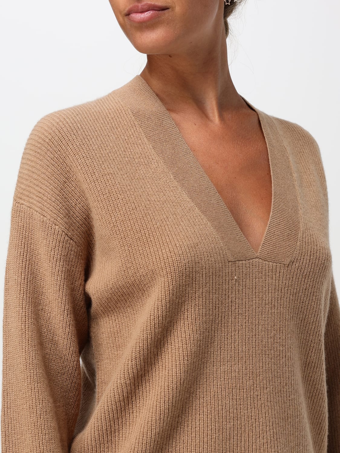 TOMMY HILFIGER MAGLIA: Maglia a v Tommy Hilfiger, Beige - Img 3