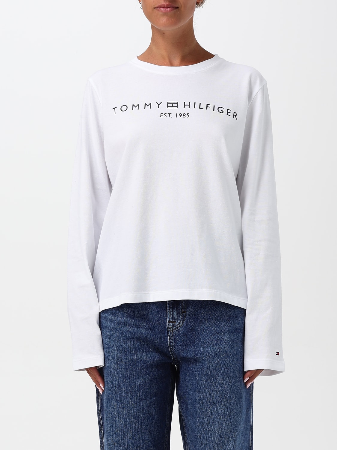 Tee shirt tommy hilfiger femme blanc on sale