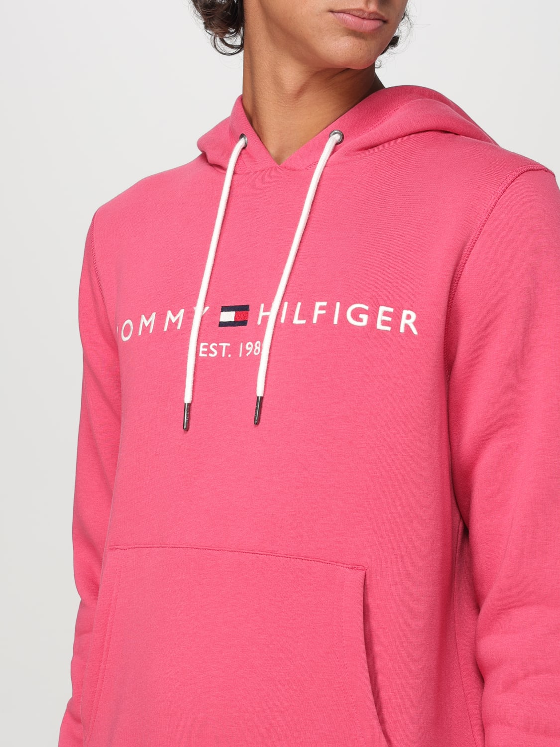 TOMMY HILFIGER SWEATSHIRT: Sweatshirt men Tommy Hilfiger, Pink - Img 3