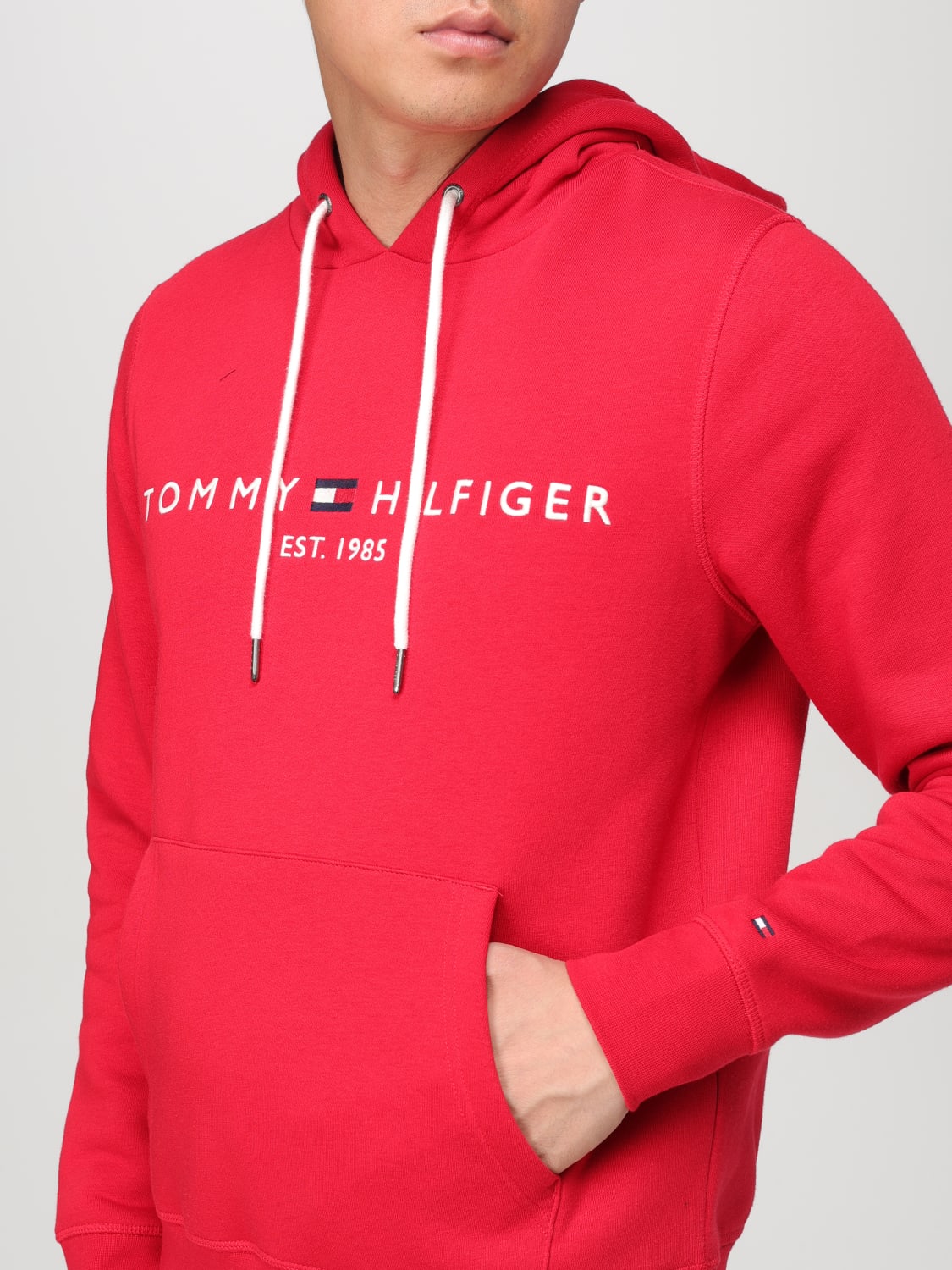 TOMMY HILFIGER SWEATSHIRT: Sweatshirt men Tommy Hilfiger, Red - Img 3