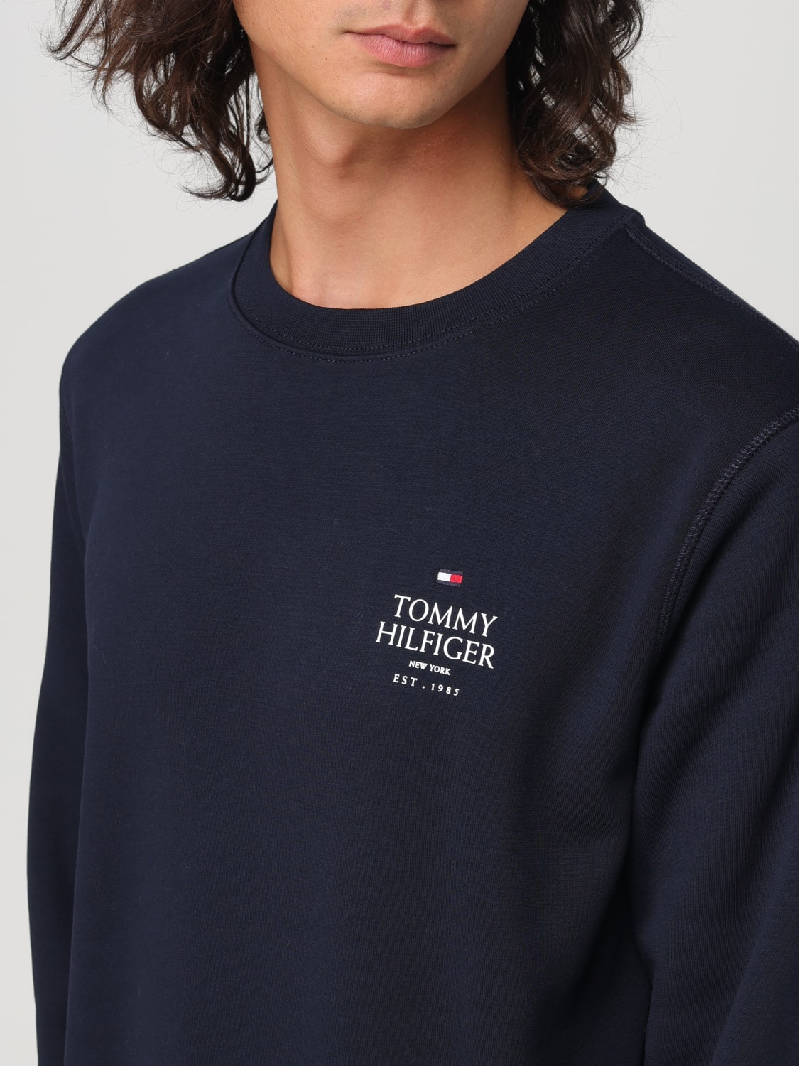 TOMMY HILFIGER SWEATSHIRT: Sweatshirt men Tommy Hilfiger, Blue - Img 3