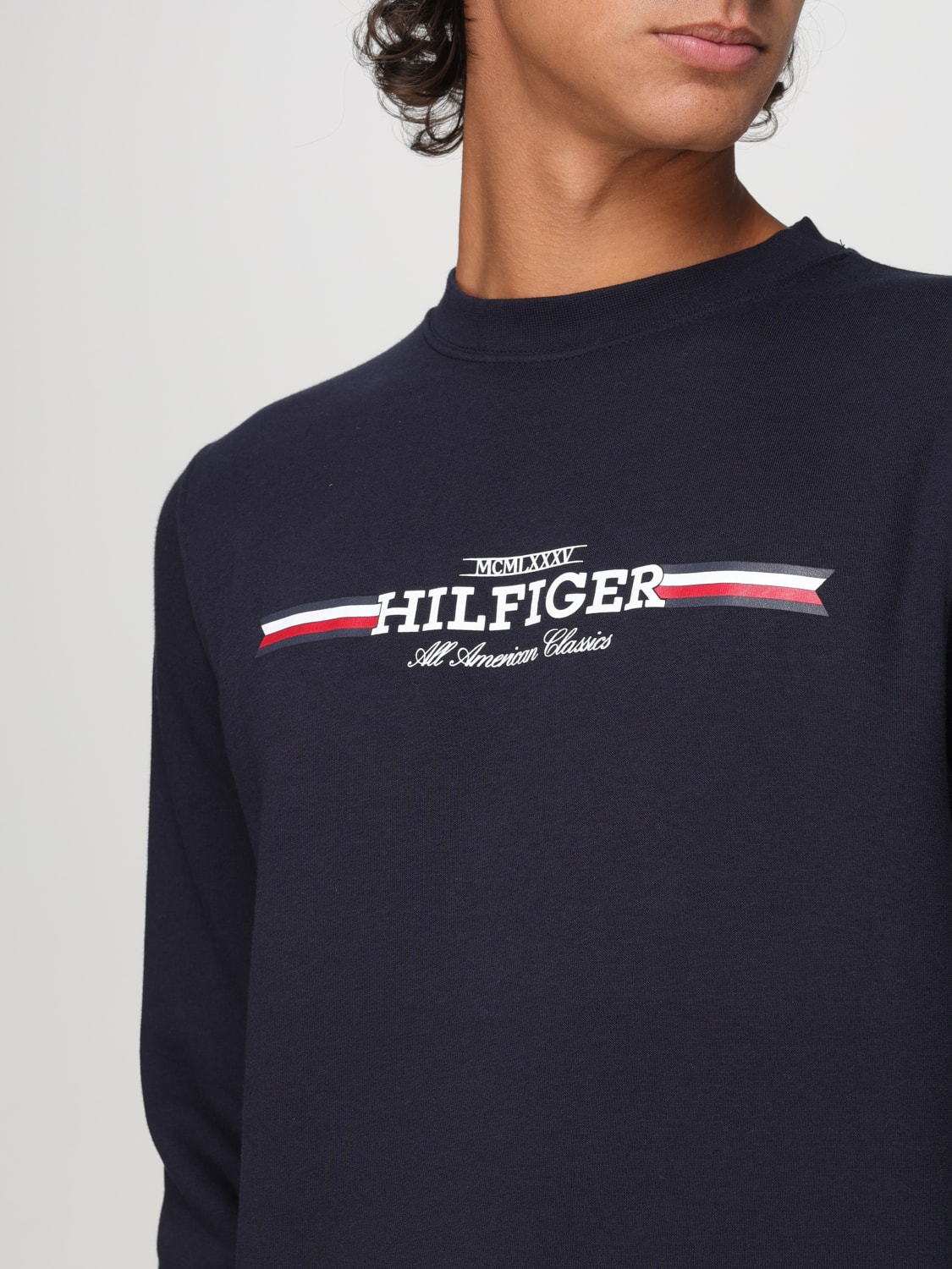 TOMMY HILFIGER SWEATSHIRT: Sweatshirt men Tommy Hilfiger, Blue - Img 3