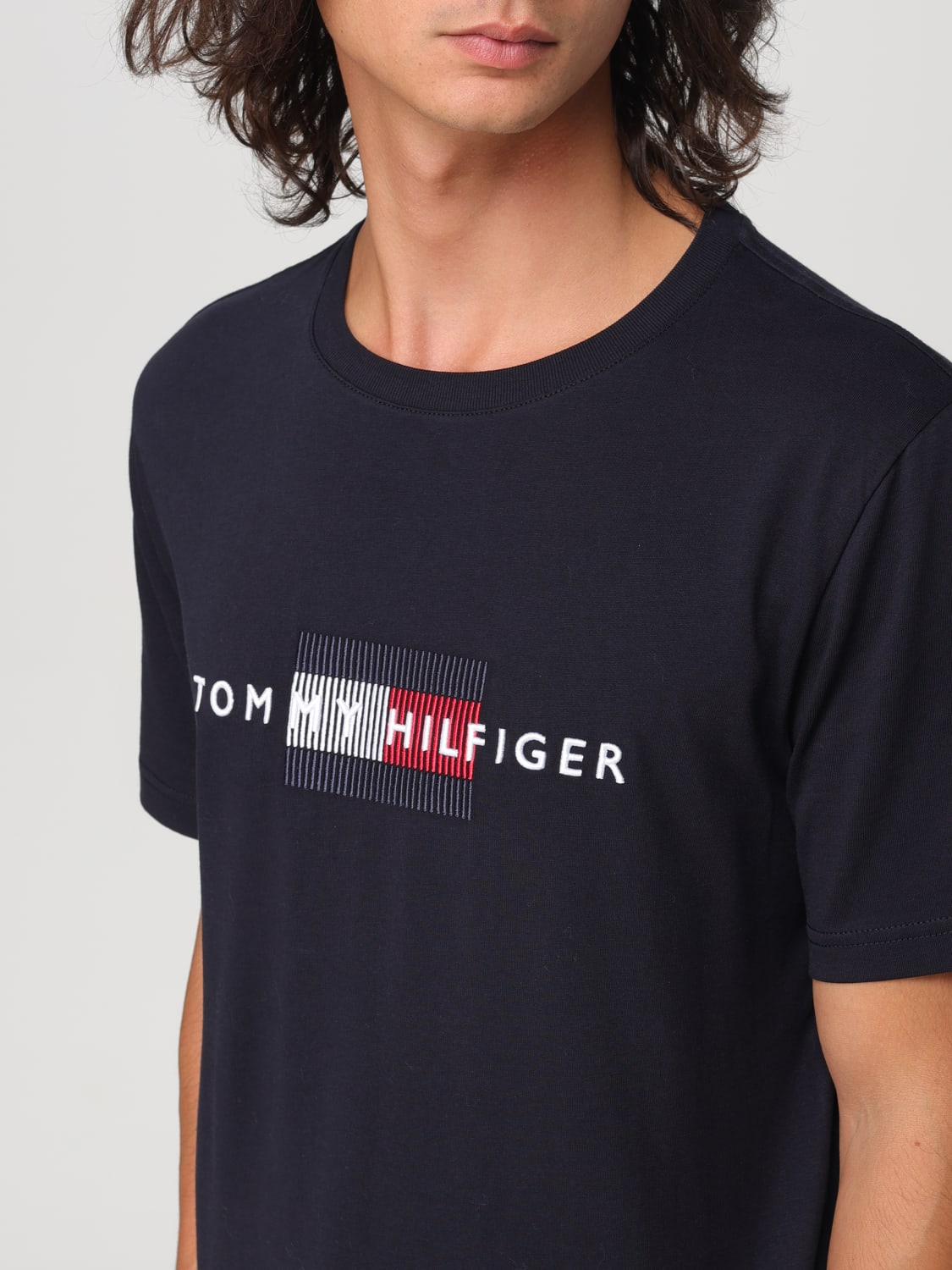 TOMMY HILFIGER T-SHIRT: T-shirt men Tommy Hilfiger, Blue - Img 3