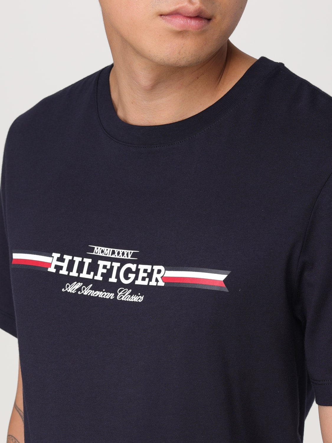 TOMMY HILFIGER T-SHIRT: T-shirt men Tommy Hilfiger, Blue - Img 3