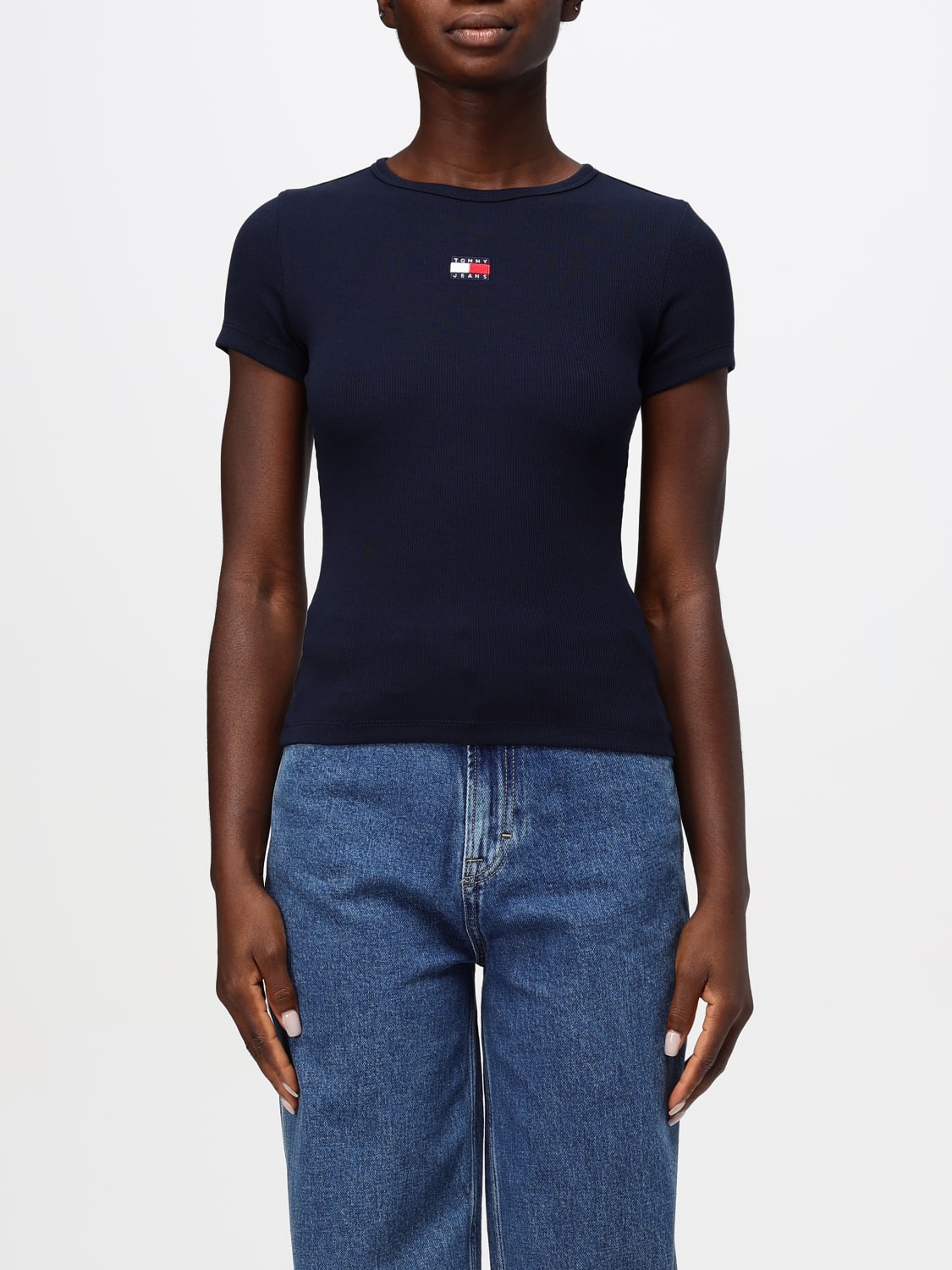 TOMMY JEANS T-SHIRT: T-shirt woman Tommy Jeans, Blue - Img 1