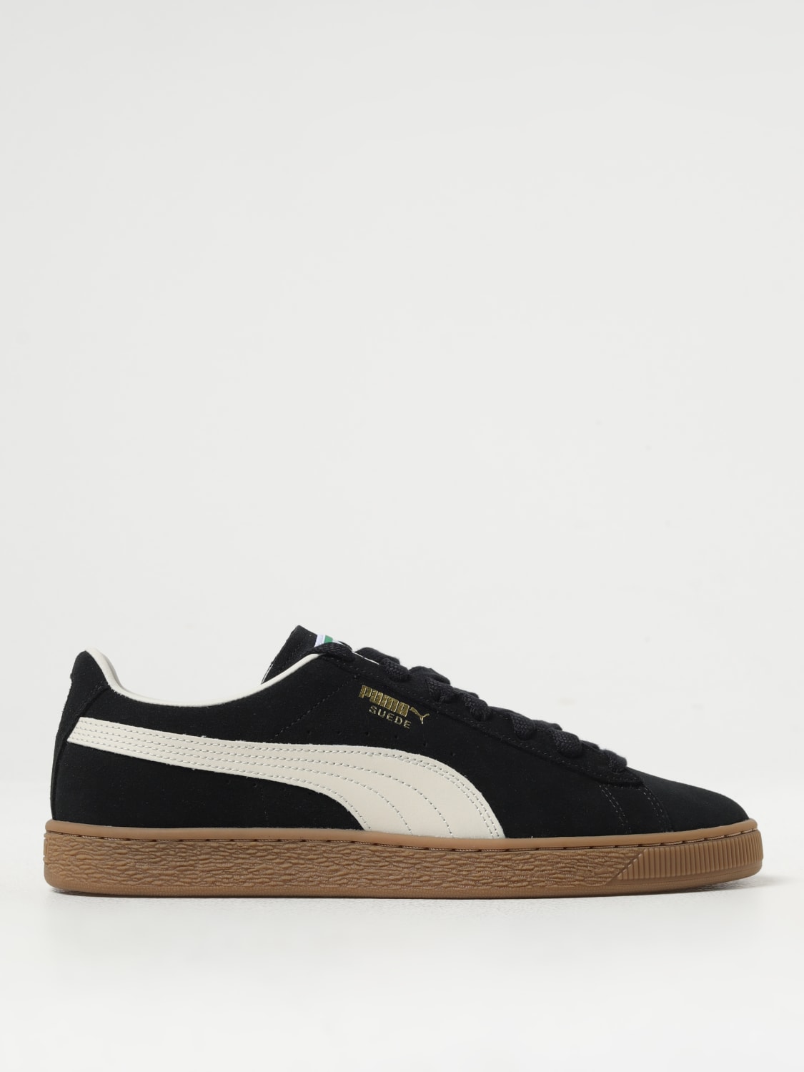 Black puma shoes gum sole online