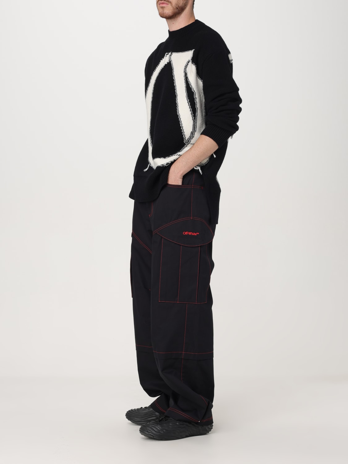 OFF-WHITE PANTS: Pants men Off-white, Black - Img 2