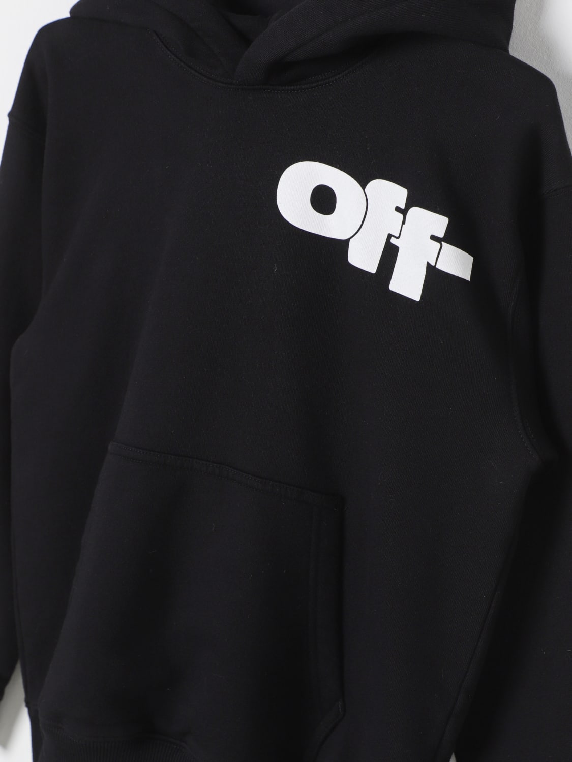 OFF-WHITE KIDS MAGLIA: Felpa con cappuccio Off-White Kids, Nero - Img 3